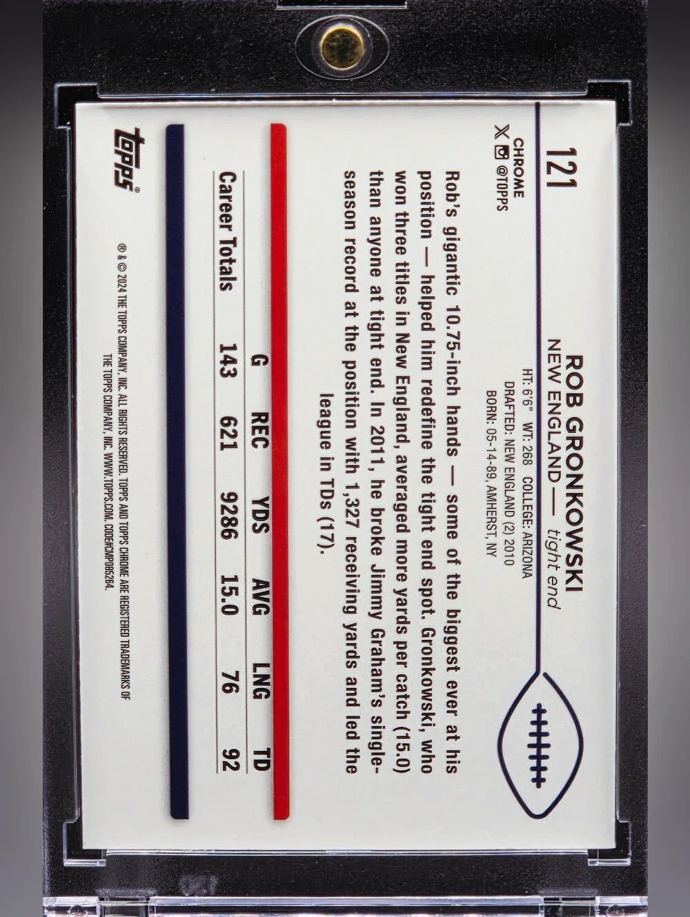 2024 Topps Chrome - Rob Gronkowski #121 Prism Refractor